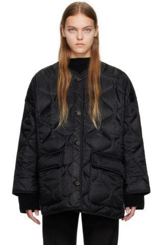 Black Quilted Puffer Jacket | SSENSE
