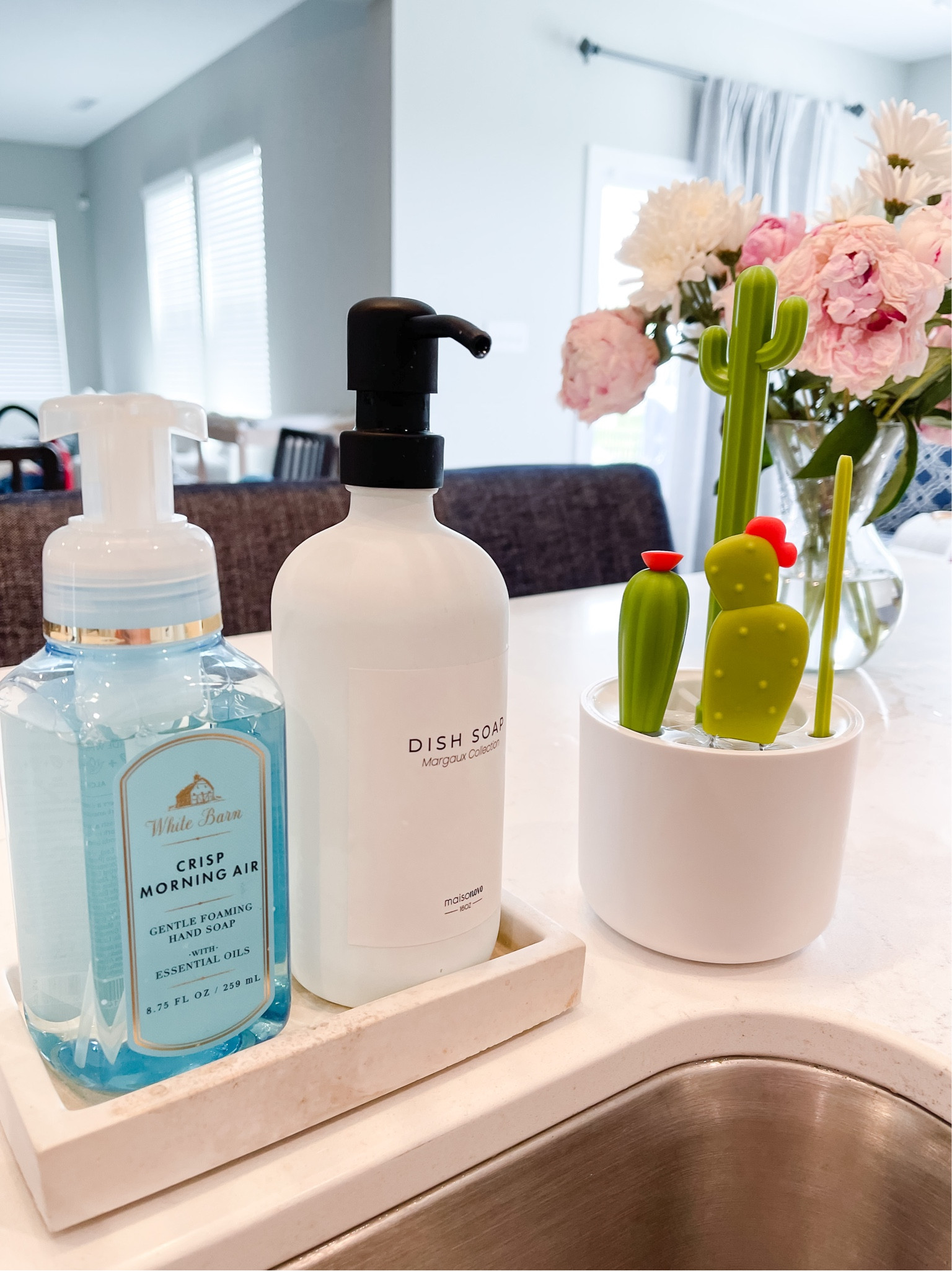 Clean kitchen and dishes staples! This cactus set is a must have for easy cleaning of dishes, but especially baby bottles and baby items. 

I also love this bottle set I found on Amazon. We typically have 2 bottles out but were running low on hand soap so swapped out for a back up. 

#ltkkitchen #kitchenfinds #kitchenmusthaves #kitchencleaning #nightshift #closingduties #easycleanup #babyfinds

#LTKfamily #LTKhome #LTKbaby