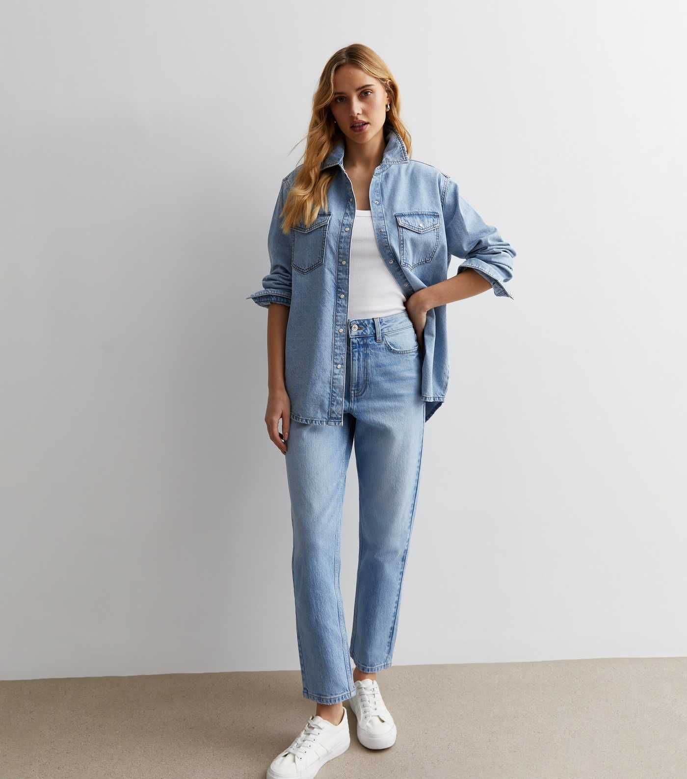 Blue Denim Long Sleeve Shirt | New Look | New Look (UK)