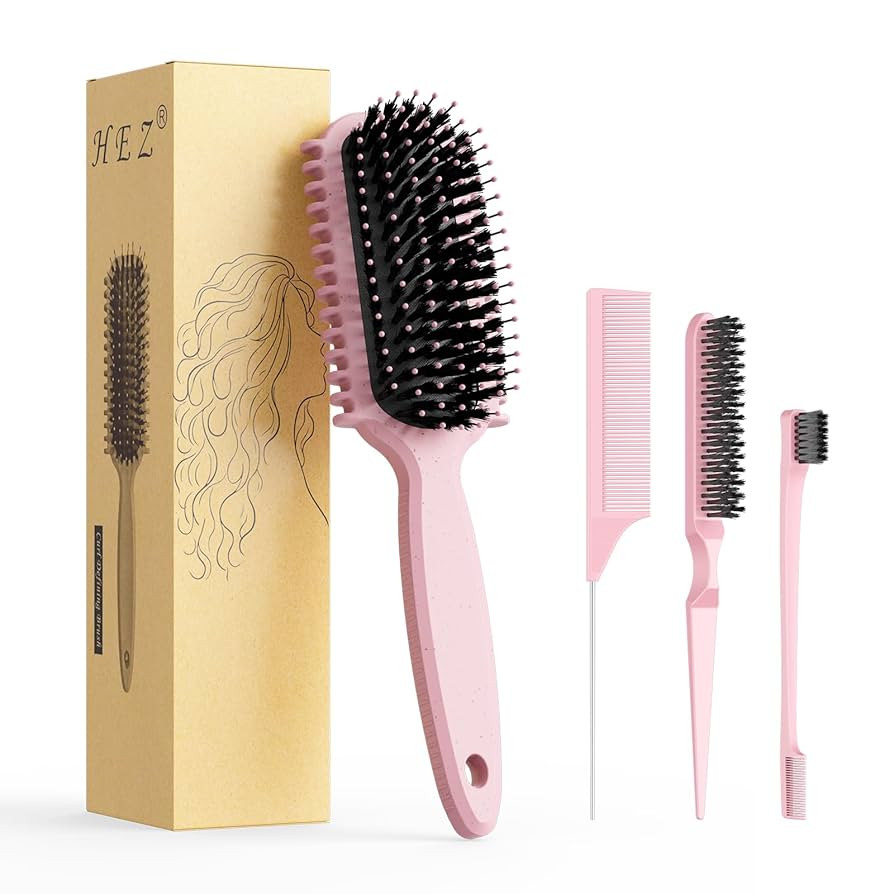 Cepillo definidor de rizos, cepillo de pelo rizado, cepillo de pelo liso, para peinar y dar forma... | Amazon (US)