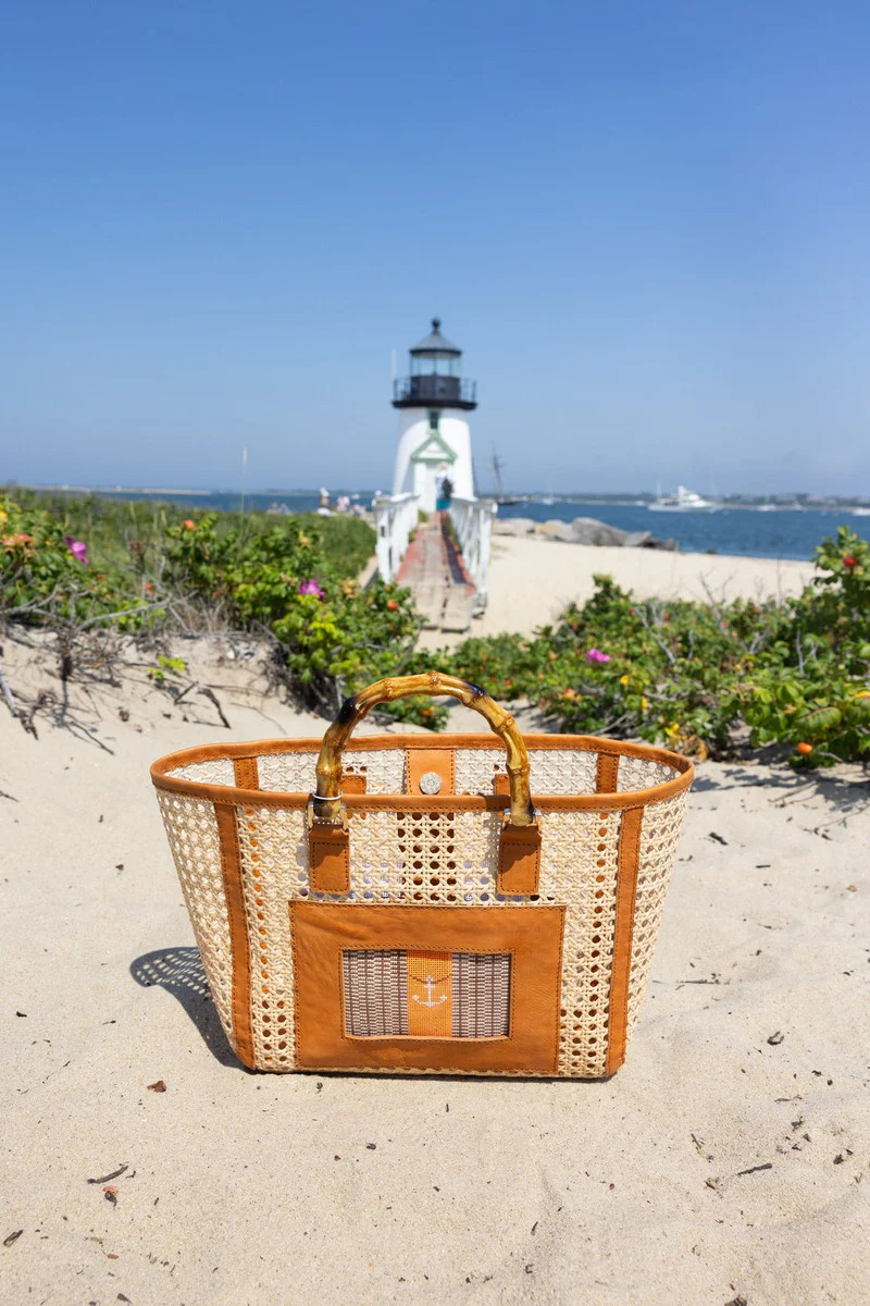 Bristol Bamboo Handle Self Finishing Basket | Erica Wilson