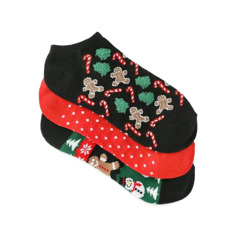 Holiday Time Women's Gingerbread No-Show Socks, 3-Pack, Size 4-10 | Walmart (US)