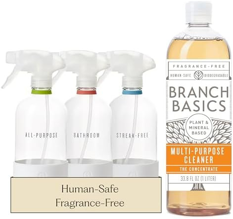 Branch Basics Cleaning Essentials Kit: All Purpose, Glass and Bathroom Cleaner - Concentrate (33.... | Amazon (US)