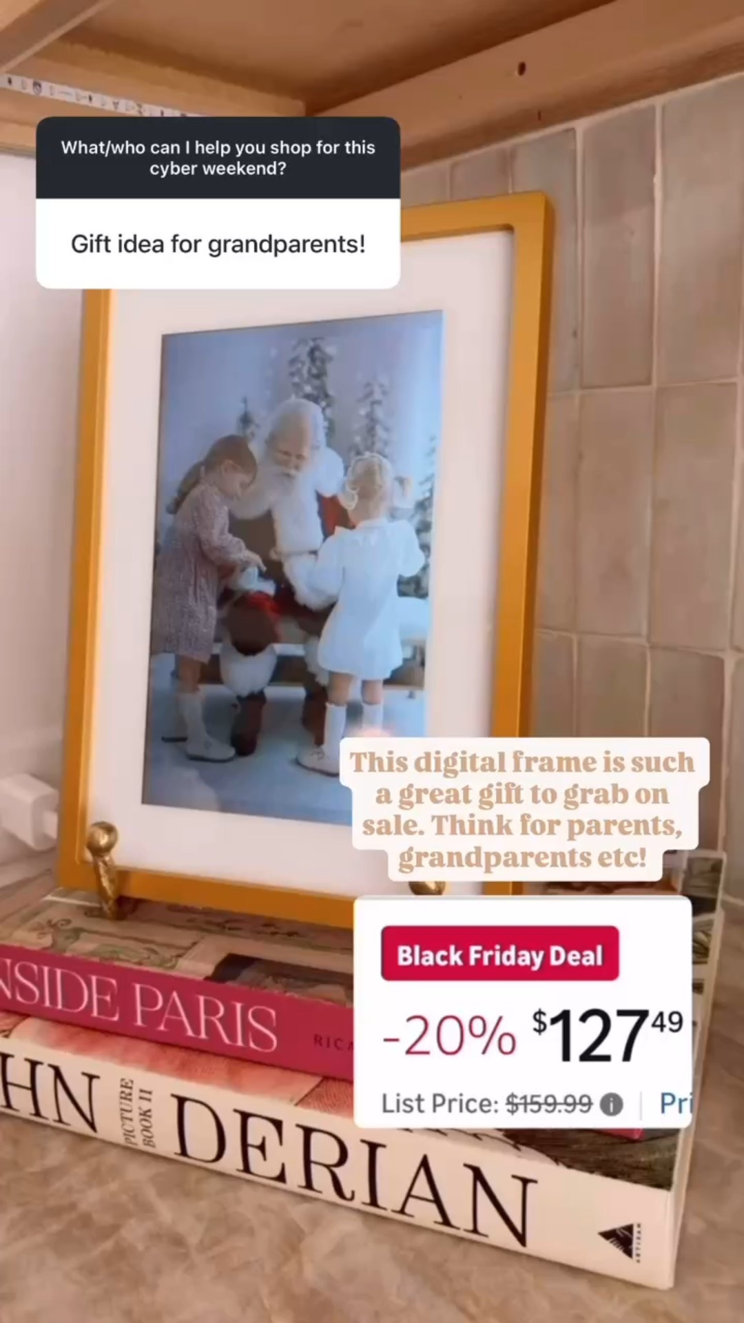 This digital frame is such a great gift for parents and grandparents! You add photos from your phone, and the phone changes like a slideshow!

Loverly Grey, Amazon, Black Friday, cyber week, digital frame, gift ideas for parents, grandparent gifts 

#LTKCyberWeek #LTKSaleAlert