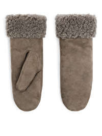 Lined Suede Mittens | Arket UK