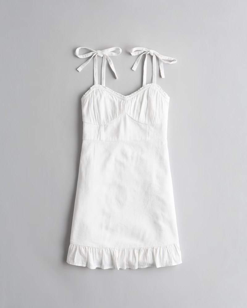 Woven Sweetheart Dress | Hollister (US)