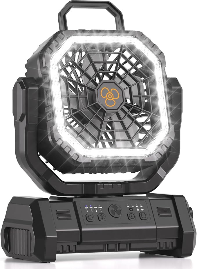 Portable Rechargeable Fan 20000mAh Battery Powered Camping Fan | Amazon (US)