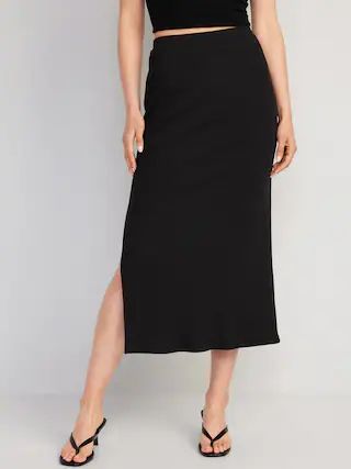 Pull-On Rib-Knit Maxi Skirt for Women | Old Navy (US)