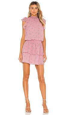 1. STATE Flutter Sleeve Smocked Neck Dress in Petite Calico Roses from Revolve.com | Revolve Clothing (Global)