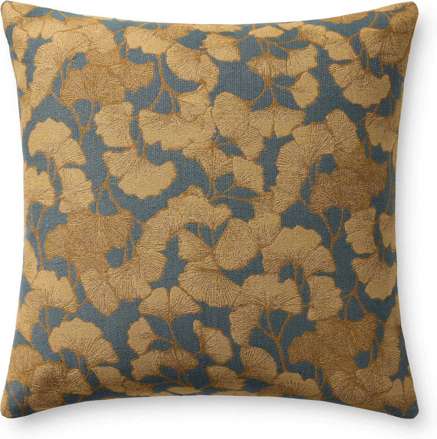 Loloi Chris Loves Julia Fawn Collection PCJ0032 Blue/Gold 22'' x 22'' Cover Only Pillow | Amazon (US)