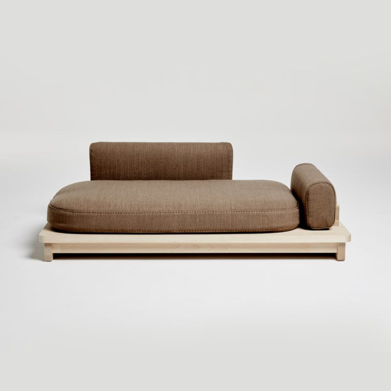 Linden Brown Medium Dog Day Bed + Reviews | Crate & Barrel | Crate & Barrel