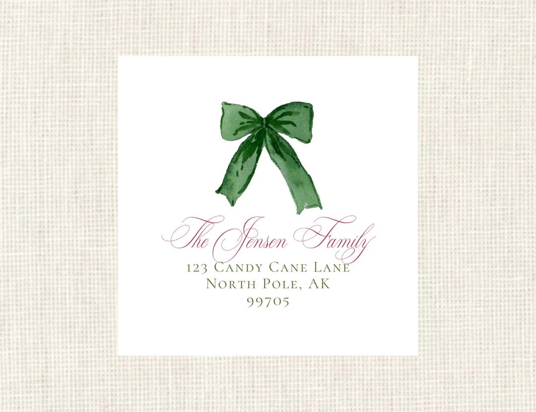 Personalized Return Address Stickers Christmas Address - Etsy | Etsy (US)
