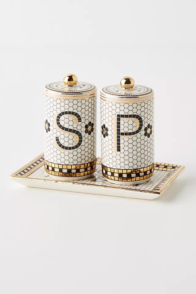 Bistro Tile Salt & Pepper Shakers | Anthropologie (US)