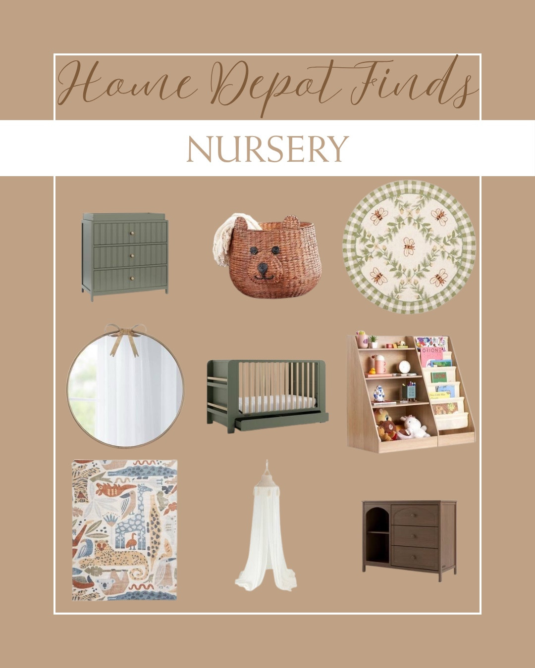 Home Depot nursery finds for a cozy, budget-friendly baby space. Soft neutrals, timeless pieces, and practical essentials for a warm and functional nursery🤍🍼

#NurseryDecor #NeutralNursery #BabyRoomInspo #LTKhome

#LTKHome #LTKKids #LTKBaby