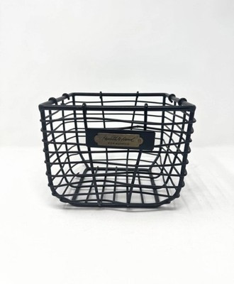 Hearth & Hand with Magnolia Black Wire Storage Basket Small Square Metal Bin | eBay US