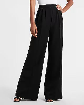 High Waisted Side Tab Wide Leg Pant | Express