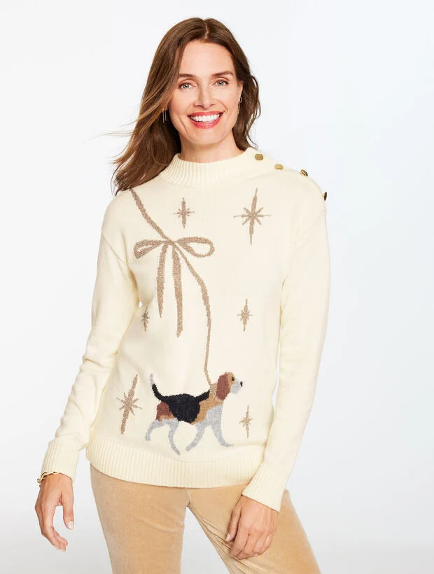 Mockneck Sweater - Delightful Dog | Talbots
