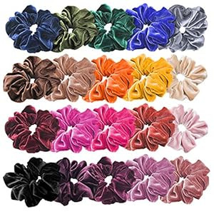 Hair Scrunchies 10 Pcs Velvet Elastic Hair Bands Scrunchy Hair Ties Ropes Scrunchie for Women Gir... | Amazon (US)