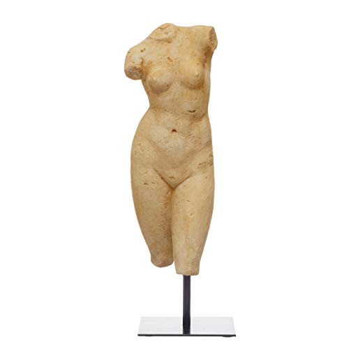 Creative Co-Op Resin Female Body Figure on Metal Stand, Plaster Finish Home Décor, Natural | Amazon (US)