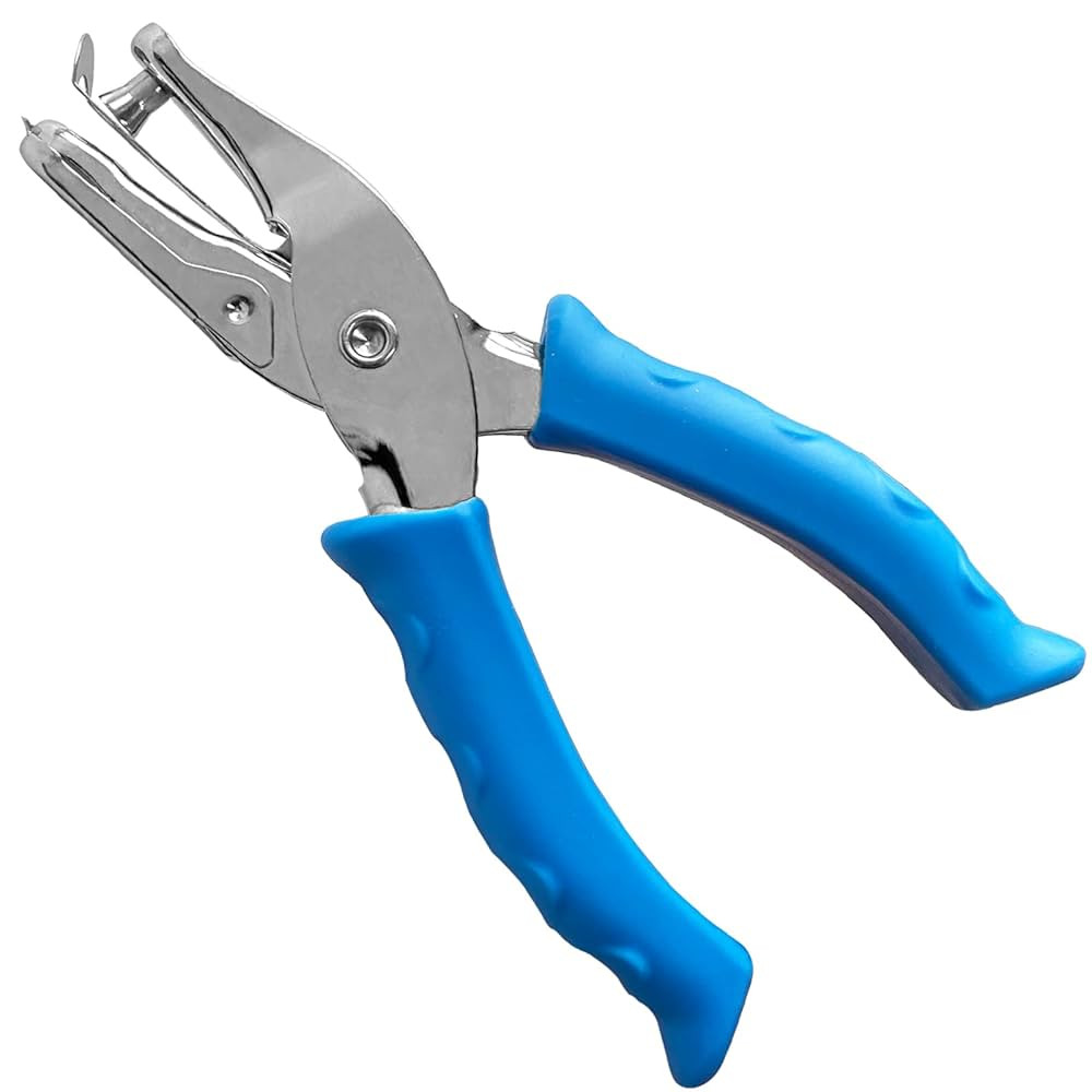 Single Hole Punch 1/4” Paper Hole Puncher for Crafts, One Hole Puncher with Blue Soft Grip Hand... | Amazon (US)