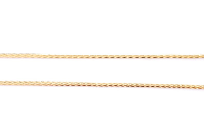 Herringbone Chain | 18K gold plated over Brass | Chunky Flat Snake Layering Chain Supplies Wholes... | Etsy (US)