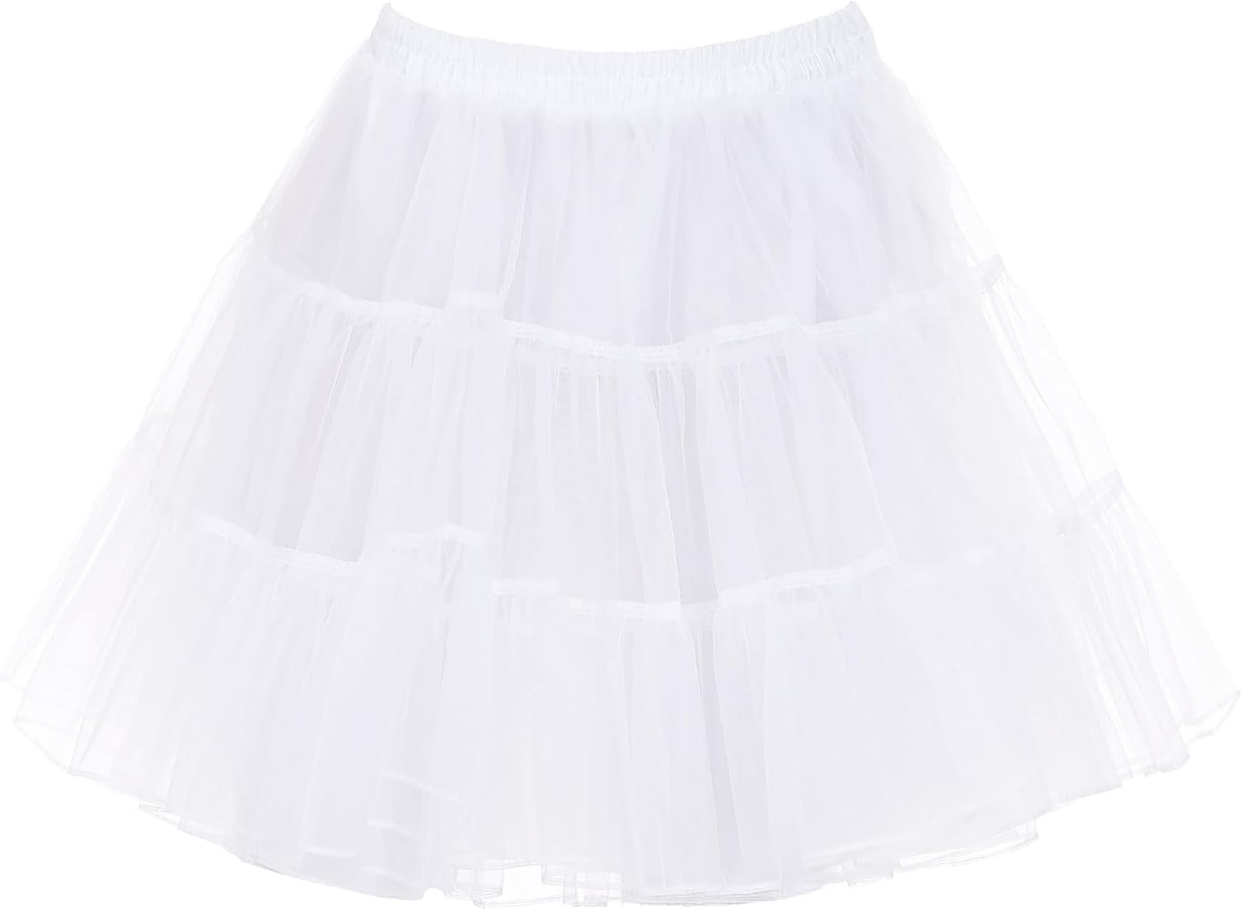 Wikoan Damen Petticoat T\u00fcllrock Kurz Unterrock Reifrock Underskirt Crinoline f\u00fcr 1950er... | Amazon (DE)