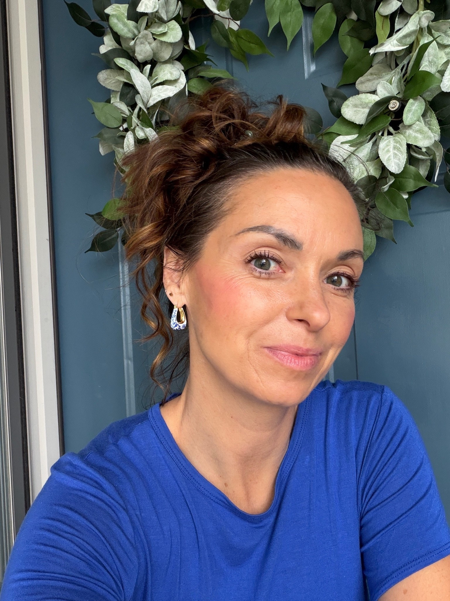 I never try patterns and I am loving these!! I’m so happy with the decision to get these blue earrings. I love the gold touch to them. ￼

#LTKMothersDay #LTKmomlife #LTKBeauty