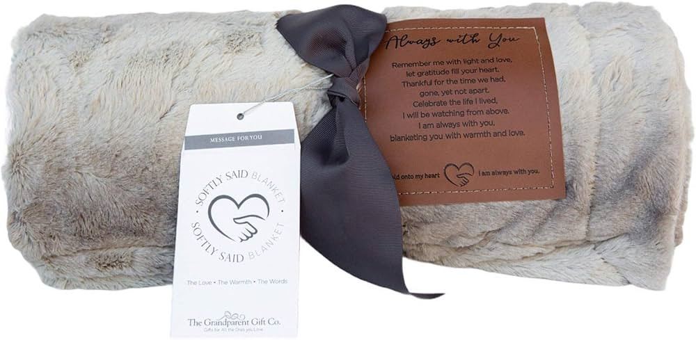 Always with You Memorial Blanket- Thoughtful Sympathy Gift to Remember Lost Loved Ones (Soft Gray... | Amazon (US)