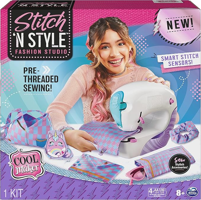 Cool Maker, Stitch ‘N Style Fashion Studio, Pre-Threaded Sewing Machine Toy with Fabric and Wat... | Amazon (US)