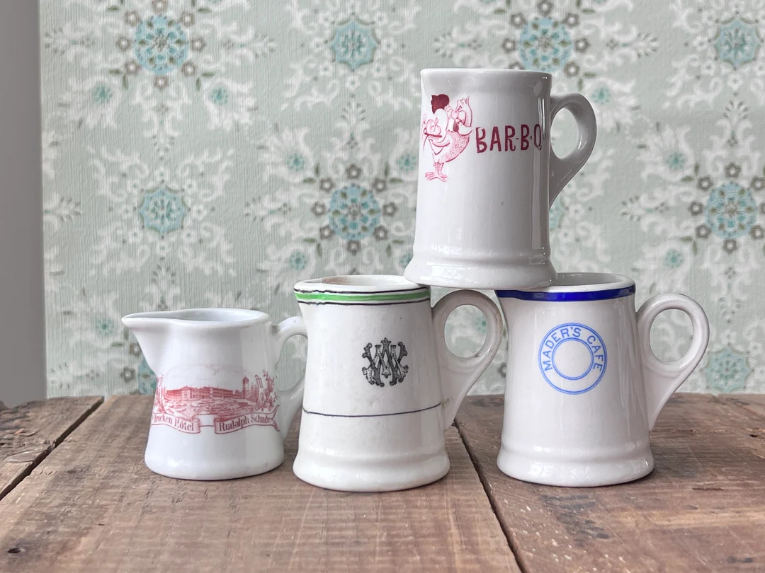 Vintage Restaurant Ware Creamers, Individual Creamers, Hotelware Pitchers - Etsy | Etsy (US)