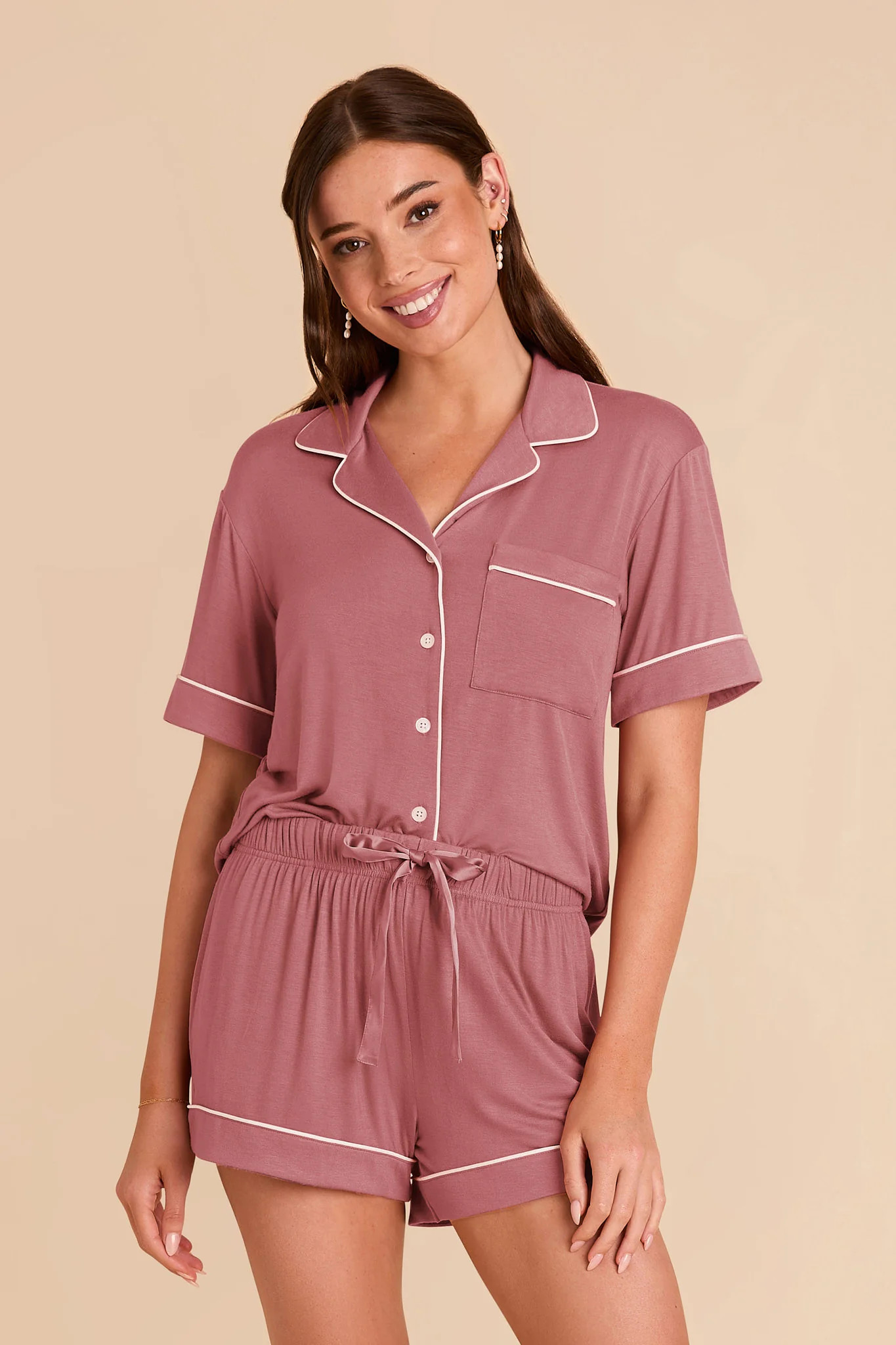 Jonny Bridesmaid PJ set in Wild Rose | Birdy Grey | Birdy Grey