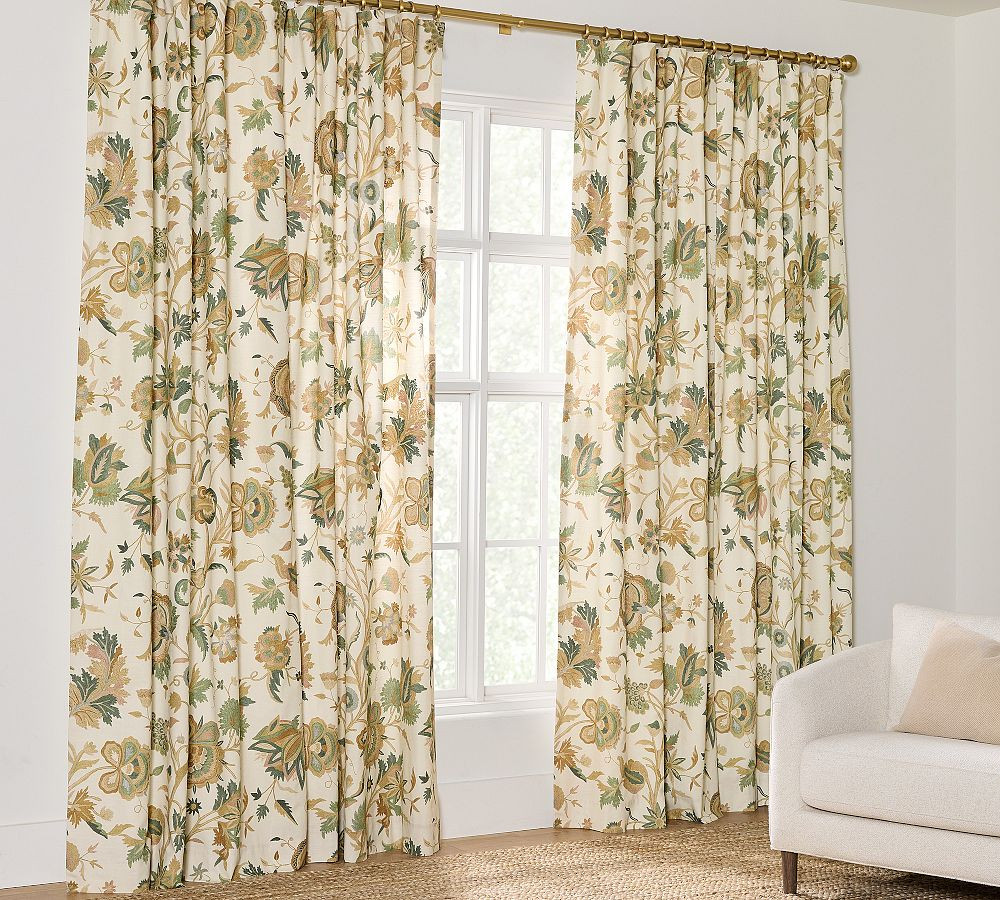 Lydia Palampore Embroidered Curtain | Pottery Barn (US)
