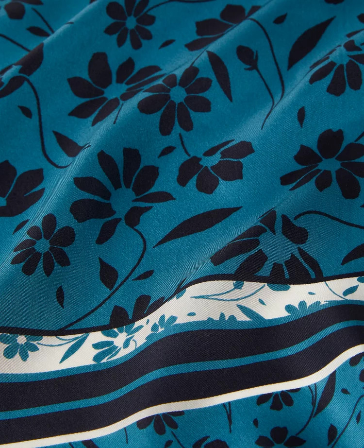 Floral Silk Little Scarf | Ann Taylor