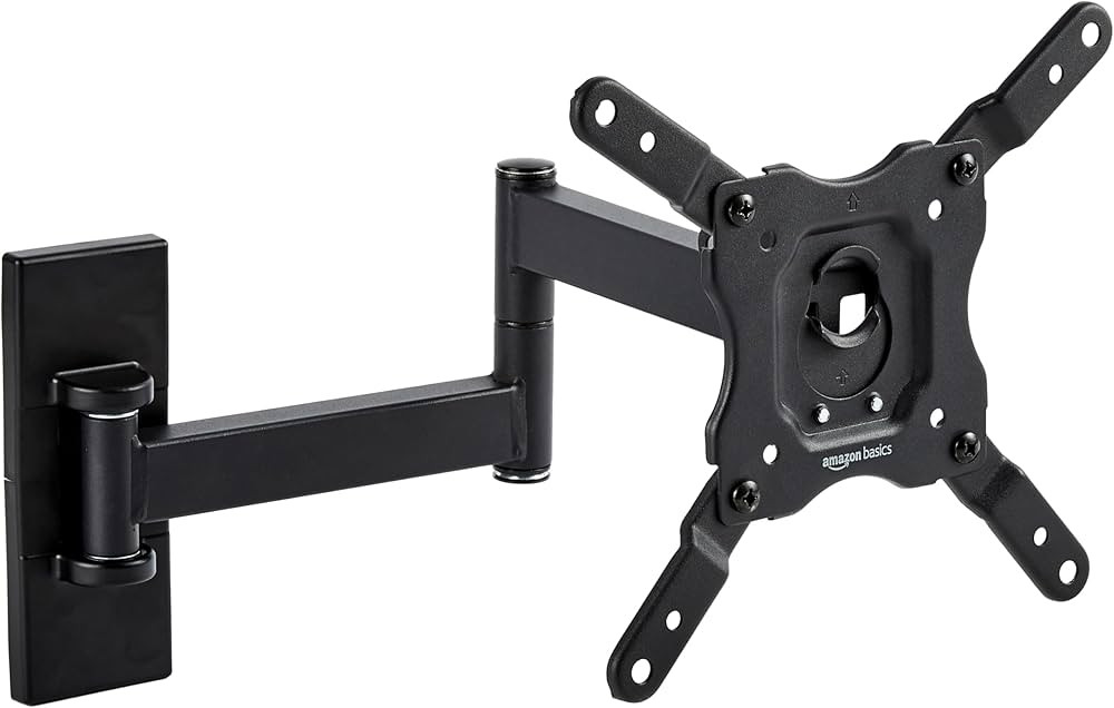 Amazon Basics Full Motion TV Wall Mount fits 12" to 40" TVs and VESA 200x200, Black | Amazon (US)