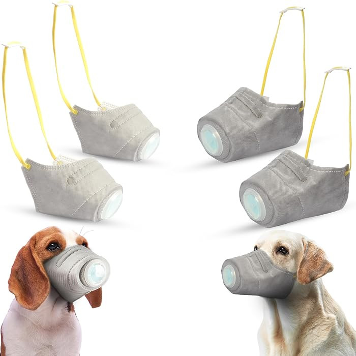 Dog Air Respirator Filter Mask - Adjustable Reusable Muzzle for Small to Large Dogs, 4-Layer Anti... | Amazon (US)