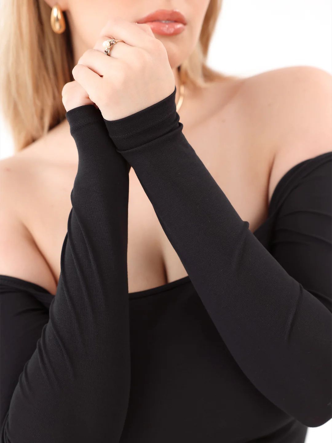 Long Sleeve Off The Shoulder Maxi Brami Dress | Klassy Network