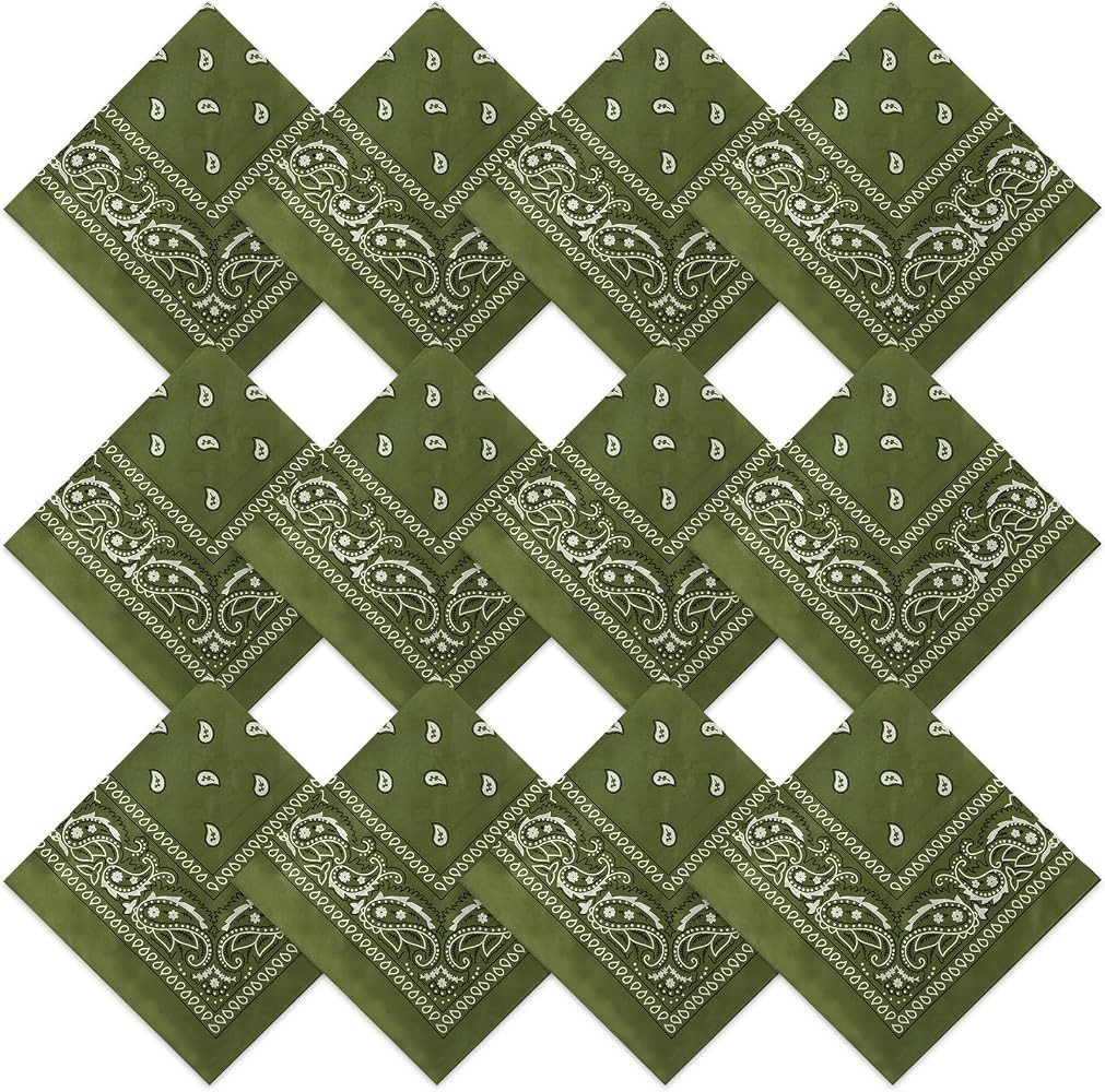 Suhine 12 Pcs Bandanas Bulk for Women Men 22 x 22 Inch Paisley Headband Cowboy Handkerchief Summe... | Amazon (US)