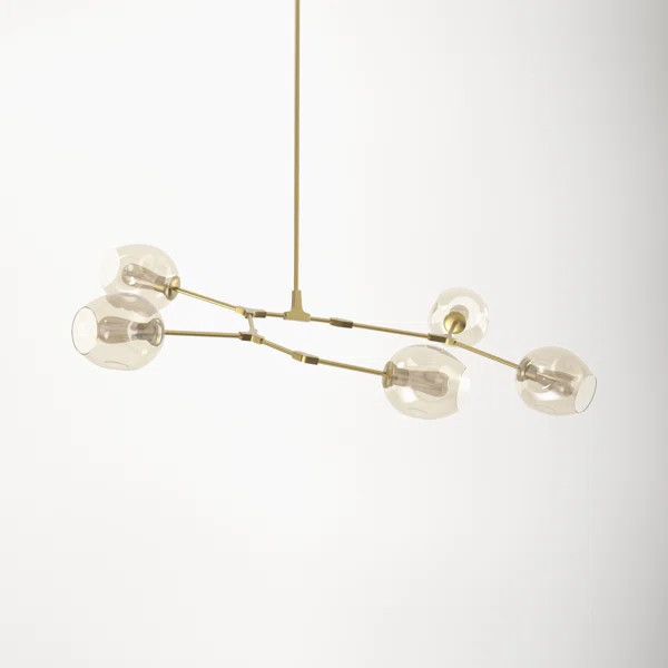 Gaia 5 - Light Sputnik Modern Linear Chandelier | Wayfair North America