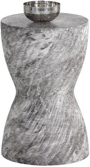 Cara End Table In Marble Look And Grey | 1stopbedrooms