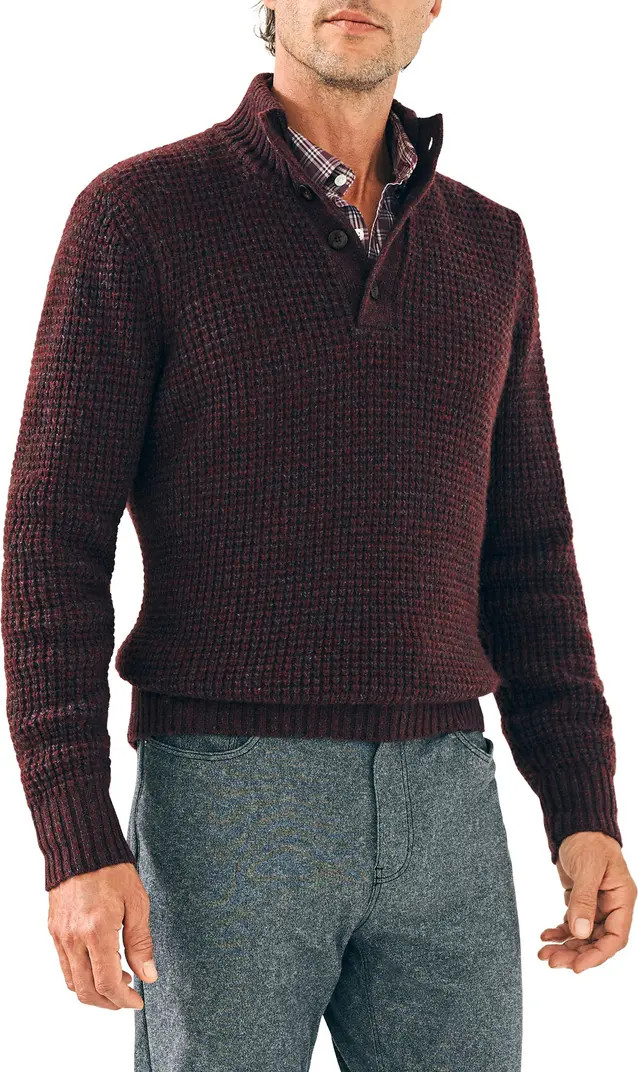 Wool & Cashmere Quarter Button Sweater | Nordstrom