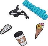 Crocs Jibbitz SHOE ACCESSORY Destination 5-Packs | Jibbitz for Crocs, Seattle, Small | Amazon (US)