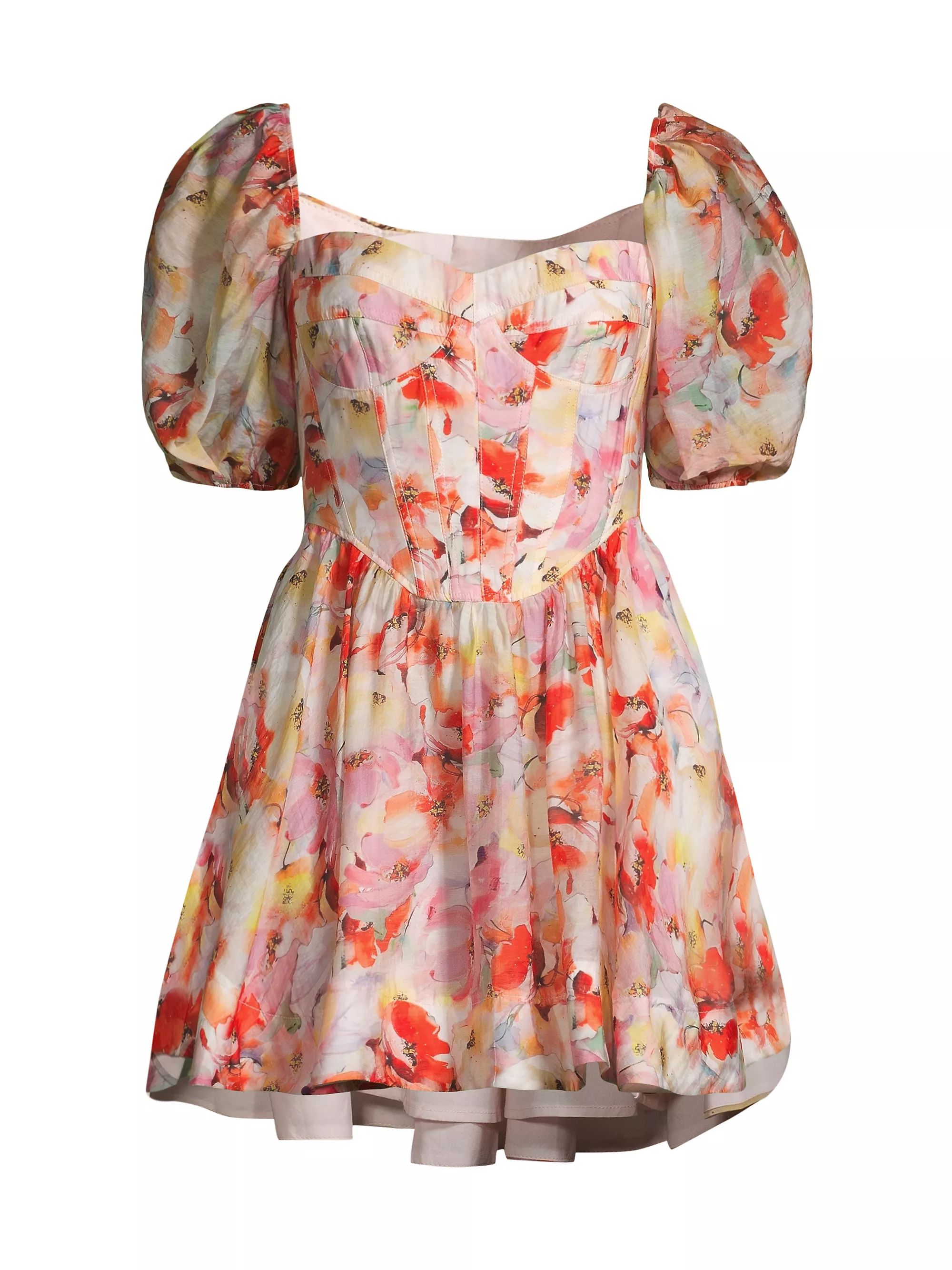 Kiah Floral Corset Minidress | Saks Fifth Avenue