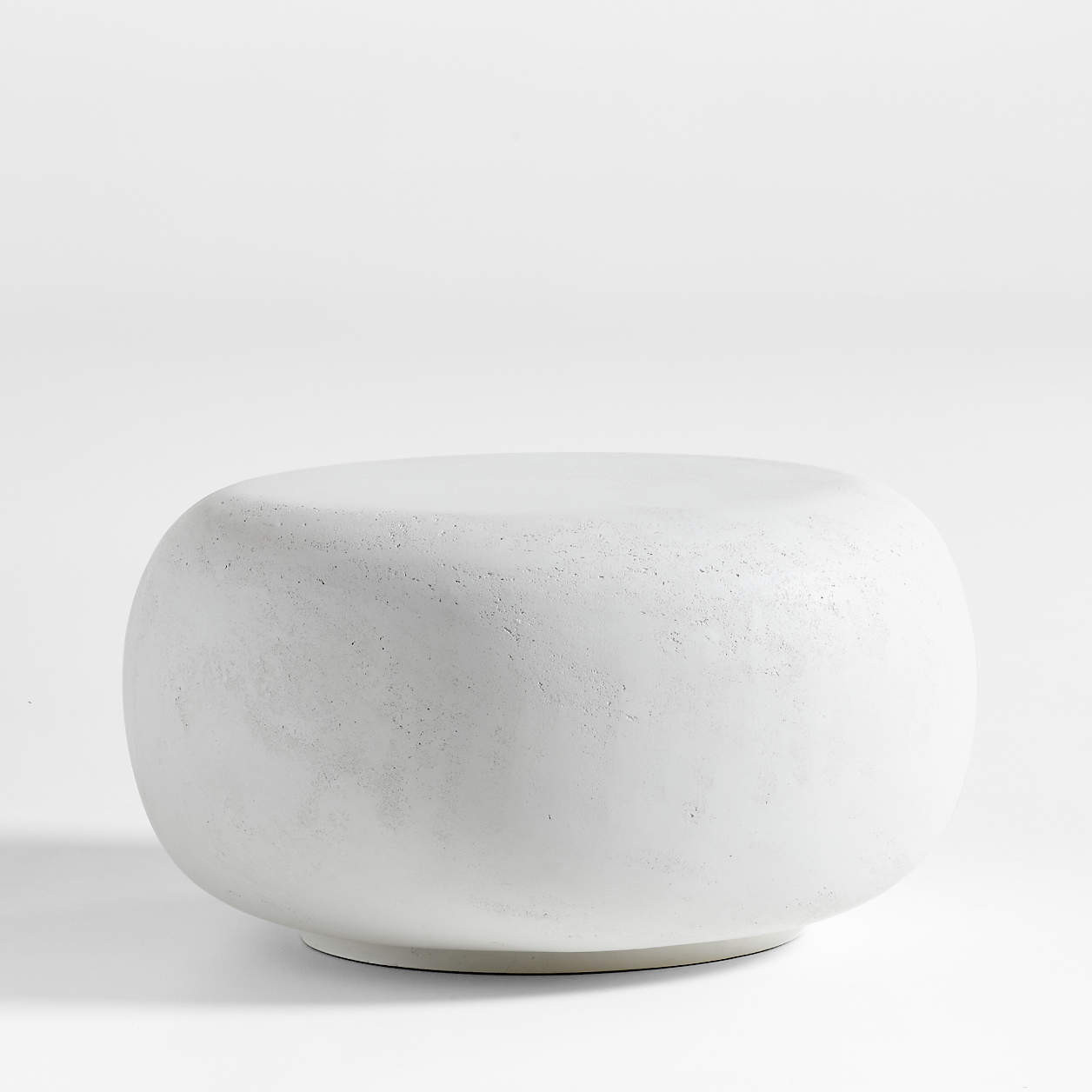 Pebble White Indoor/Outdoor Concrete Side Table by Leanne Ford + Reviews | Crate & Barrel | Crate & Barrel