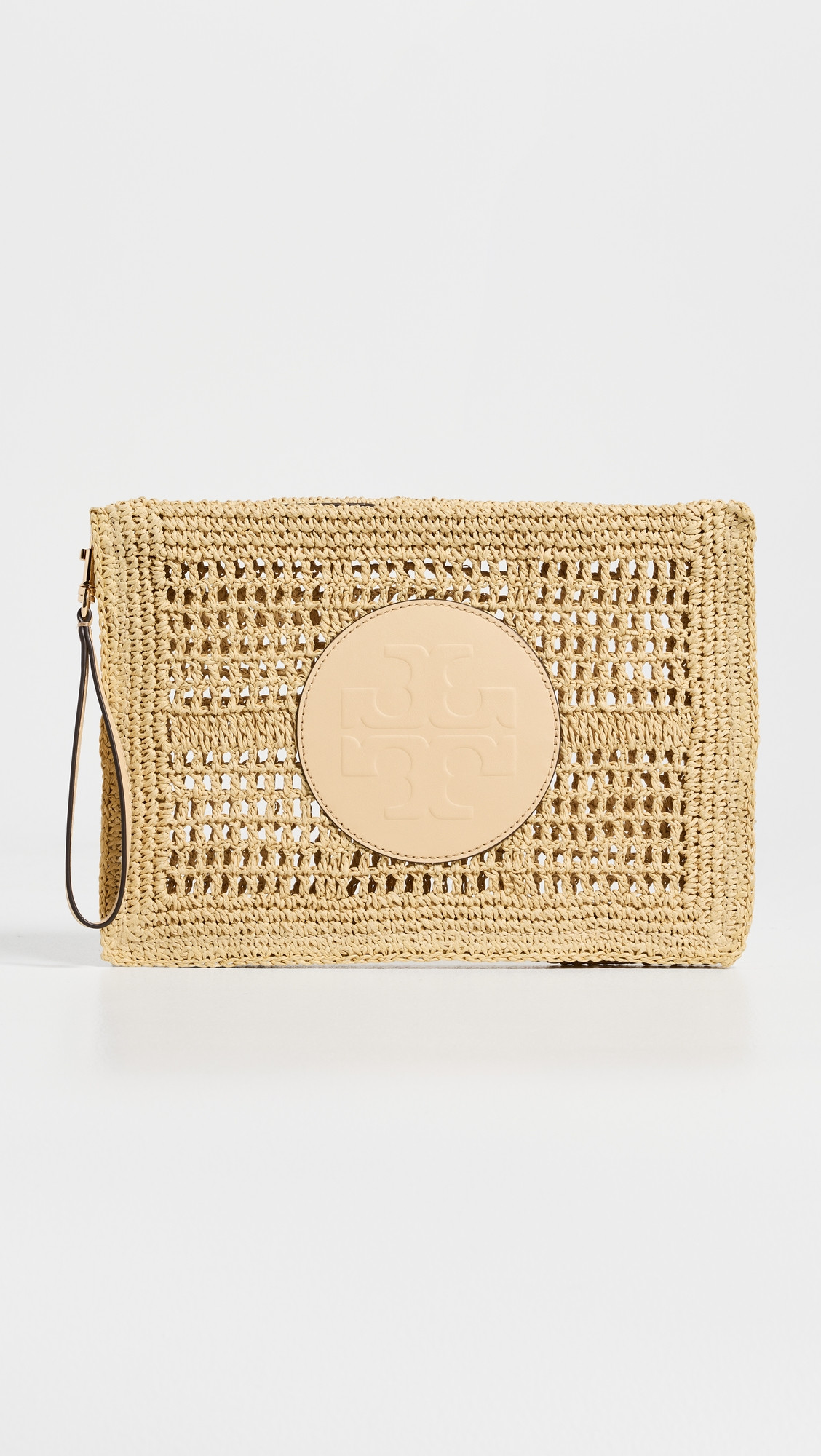 Tory Burch Ella Hand-Crocheted Pouch Natural One Size | Shopbop