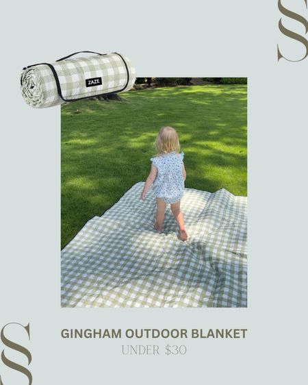 Loving this under $30 gingham outdoor blanket for spring and summer! 

#LTKfindsunder50 #LTKkids #LTKSeasonal