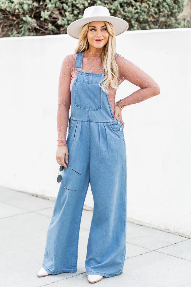 One More Minute Wide Leg Overalls | Pink Lily