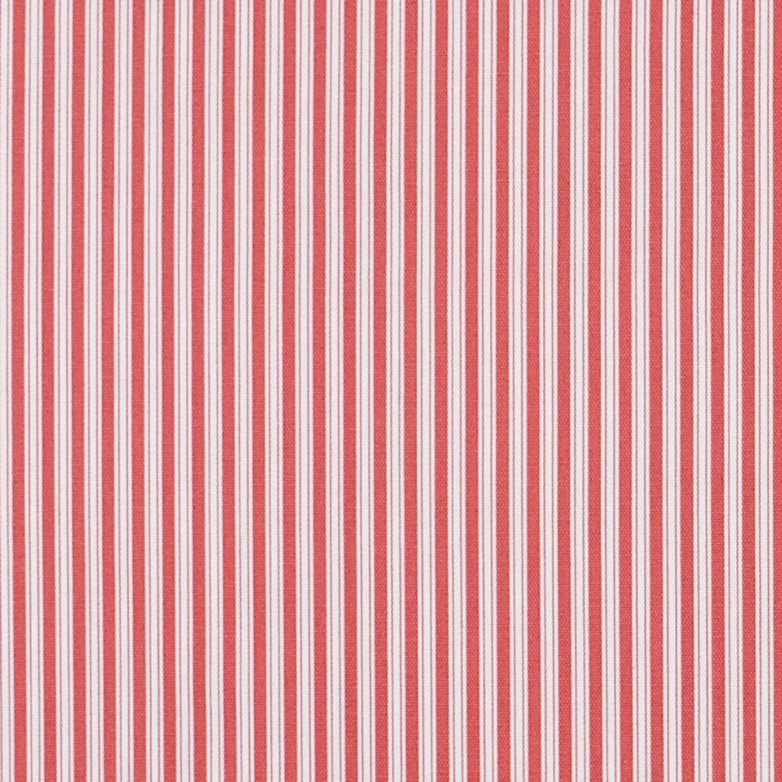 Tailored Crib Skirt in Polo Calypso Rose Red Stripe on Off-white - Etsy | Etsy (US)