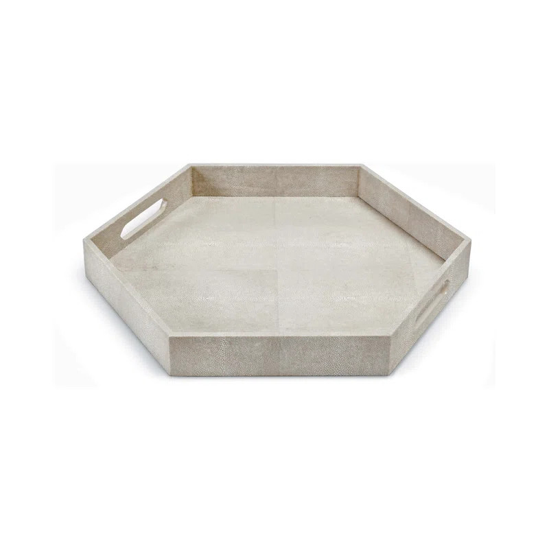 Shagreen Leather / Faux Leather Tray | Wayfair North America