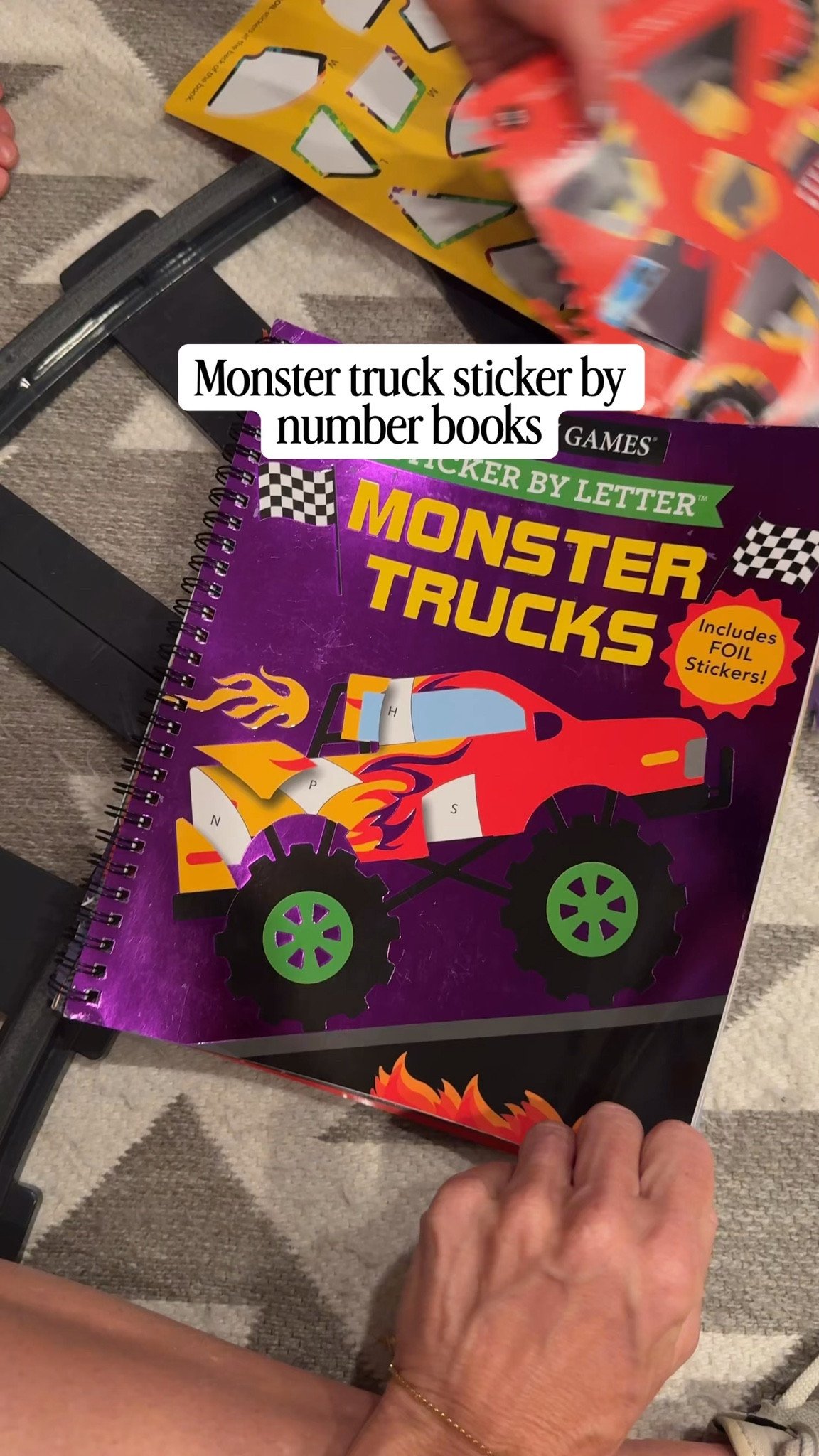 A great travel activity for your boys.  This monster truck sticker by number book is a favorite at our house.

#travelactivitiesforkids #travel #boys

#LTKmomlife #LTKTravel #LTKKids