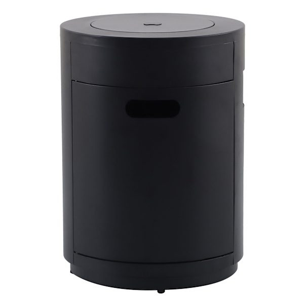 Crosby St. Steel Round Outdoor Firepit Table, Black | At Home